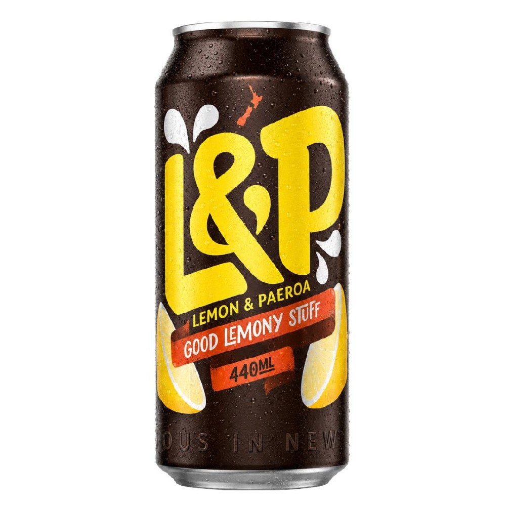 L&P Lemon & Paeroa Cans 440ml – 24 Pack