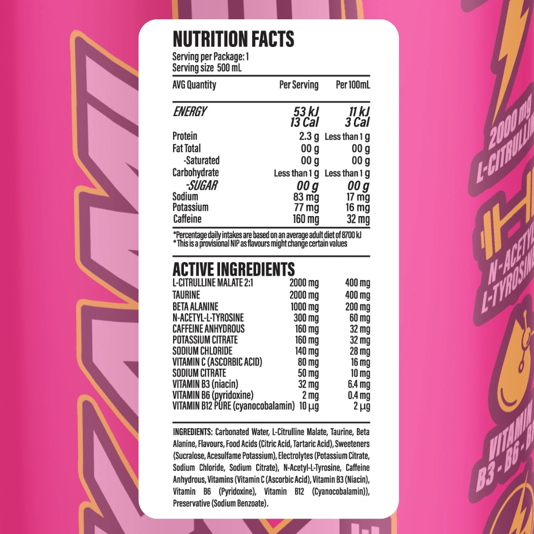 Kamikaze Energy Creaming Soda 500ml – 12 Pack - Image 3