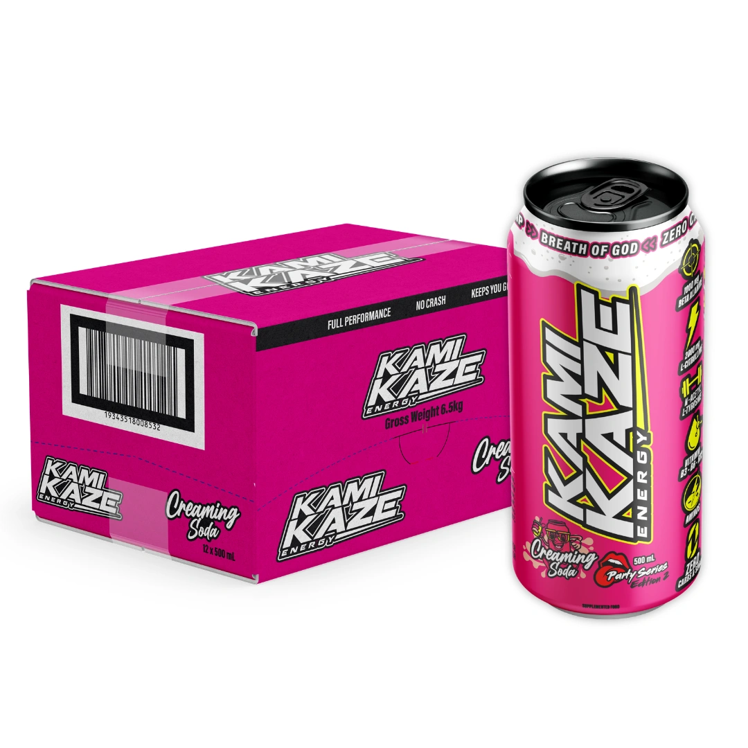 Kamikaze Energy Creaming Soda 500ml – 12 Pack - Image 2