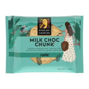 Byron Bay Cookies Milk Choc Chunk 60g – 12 Pack