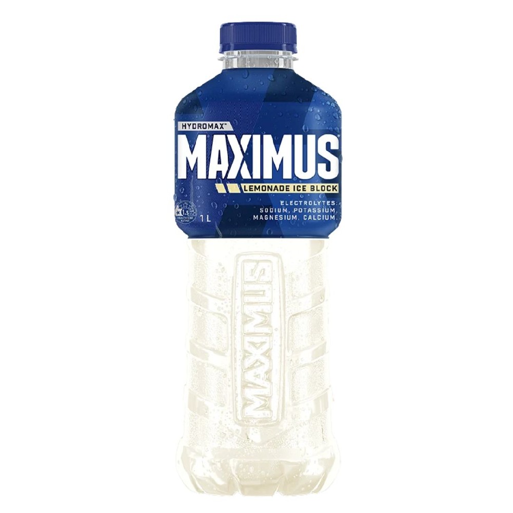 Maximus Lemonade Ice Block Sports Drink 1L – 12 Pack