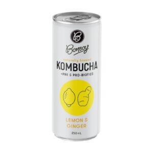 Bonsoy Kombucha Lemon Ginger 250ml – 12 Pack