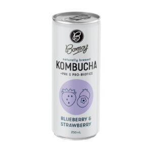Bonsoy Kombucha Blueberry Strawberry 250ml – 12 Pack