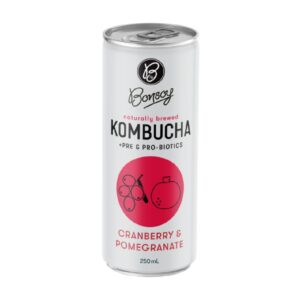 Bonsoy Kombucha Cranberry Pomegranate 250ml – 12 Pack