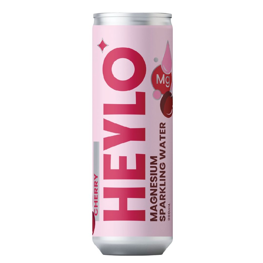 Heylo Sleep Cherry Magnesium Sparkling Water 300ml – 24 Pack