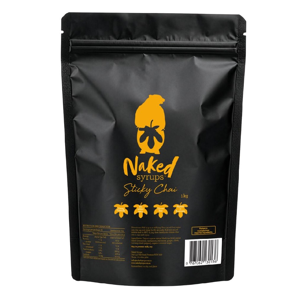Naked Syrups Sticky Chai Powder 1kg - 1 Unit