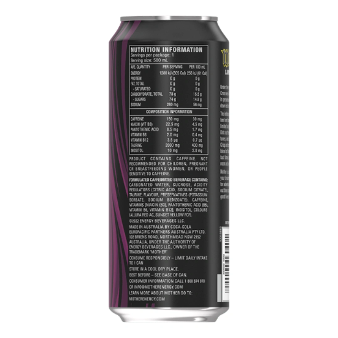 Mother Energy Drink Guava 500ml – 24 Pack - Image 4