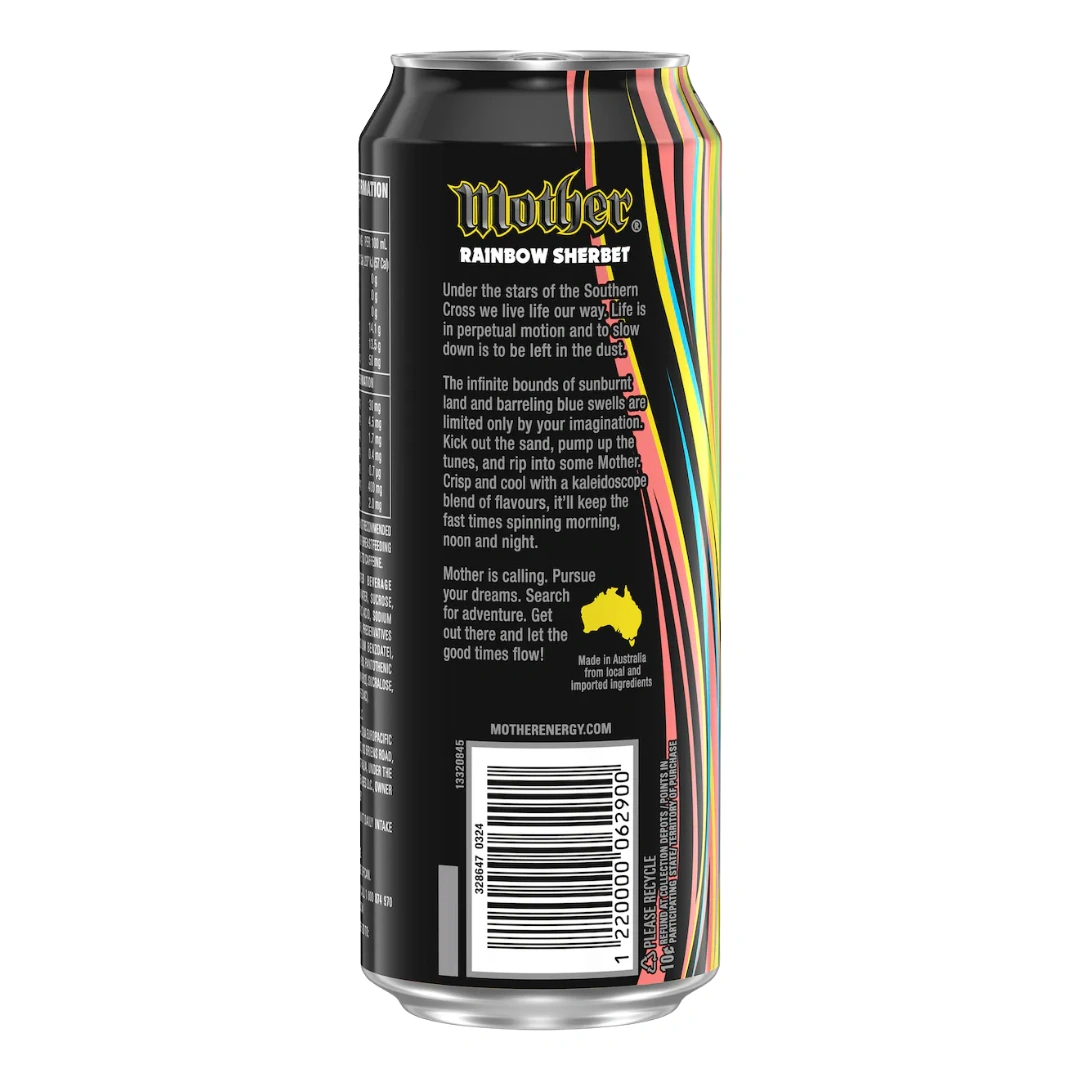 Mother Energy Drink Rainbow Sherbet 500ml – 24 Pack - Image 3