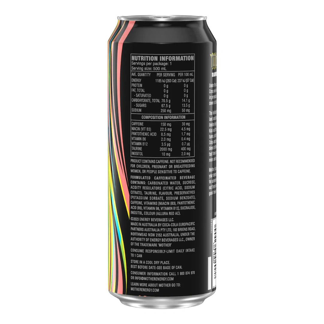 Mother Energy Drink Rainbow Sherbet 500ml – 24 Pack - Image 4