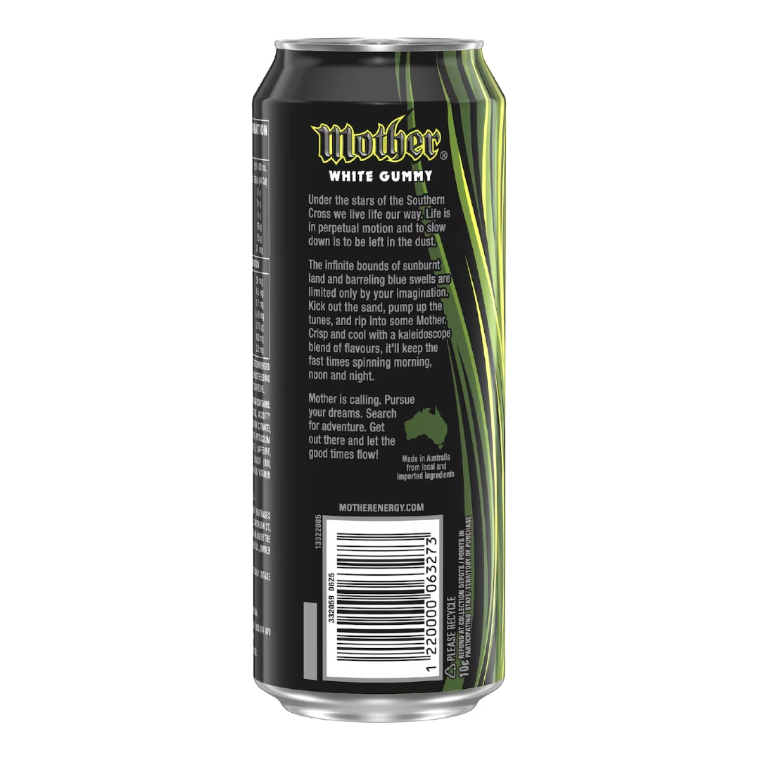 Mother Energy Drink White Gummy 500ml – 24 Pack - Image 2