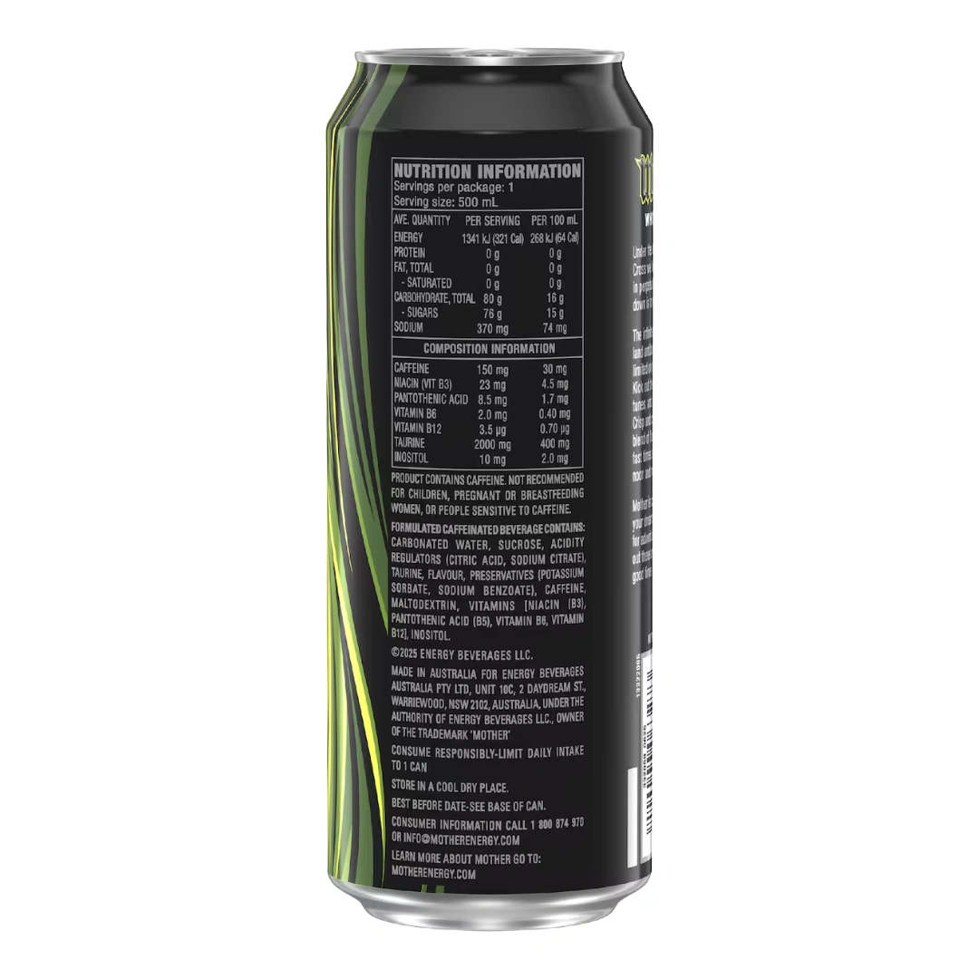 Mother Energy Drink White Gummy 500ml – 24 Pack - Image 3