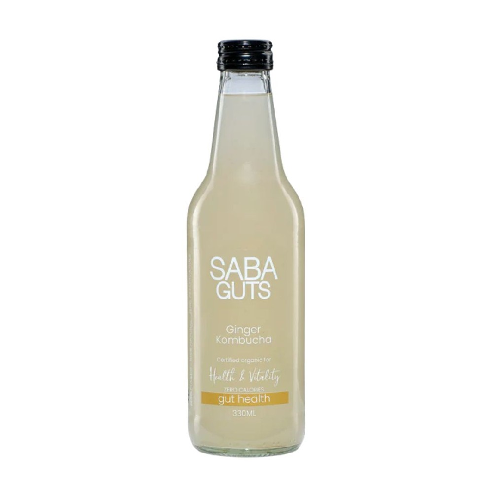 Saba Guts Ginger Kombucha 330ml – 12 Pack