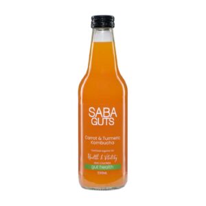 Saba Guts Carrot & Turmeric Kombucha 330ml – 12 Pack