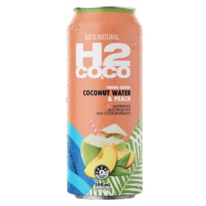 H2coco Peach Coconut Water 500ml - 12 Pack