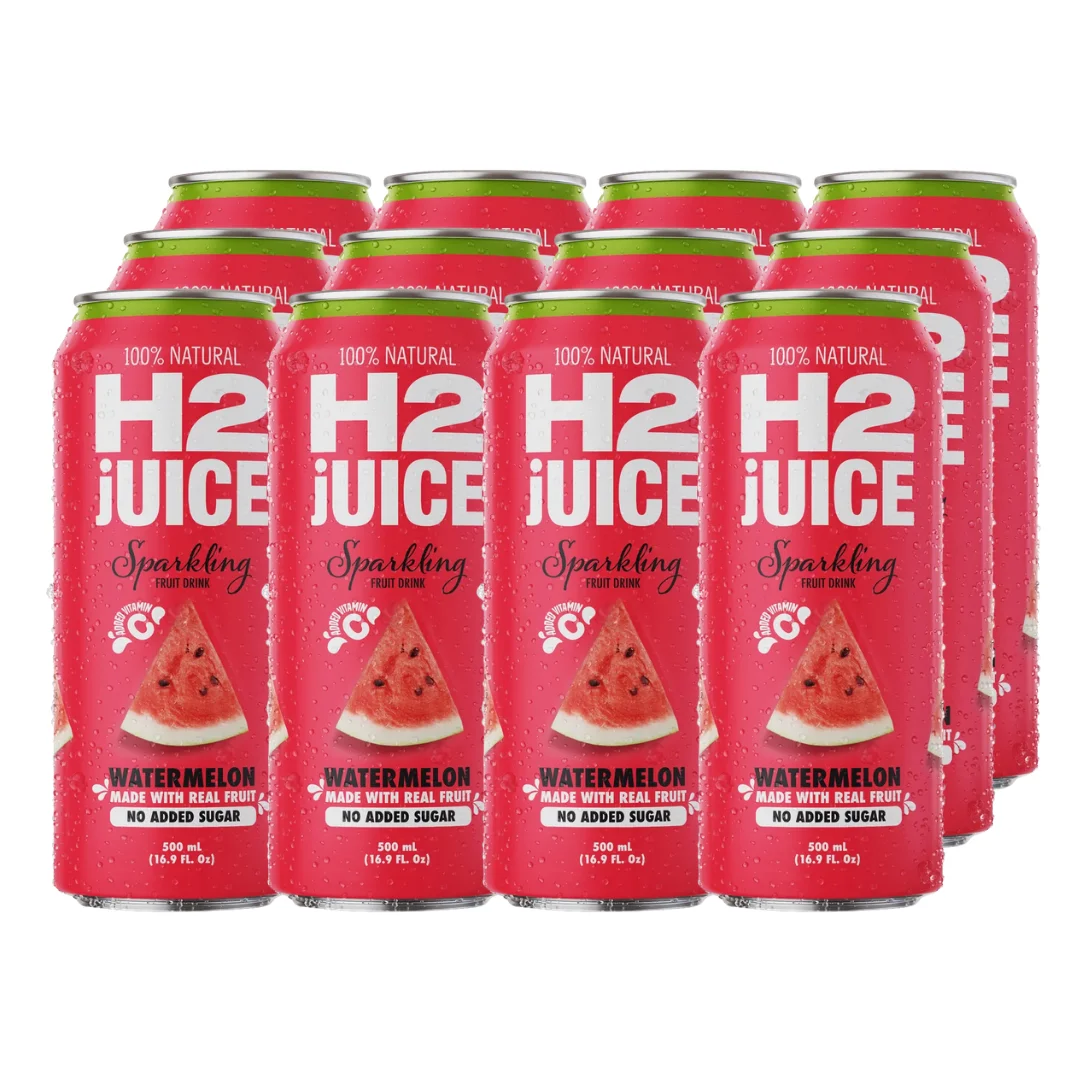 H2 Sparkling Juice Watermelon 500ml – 12 Pack - Image 2