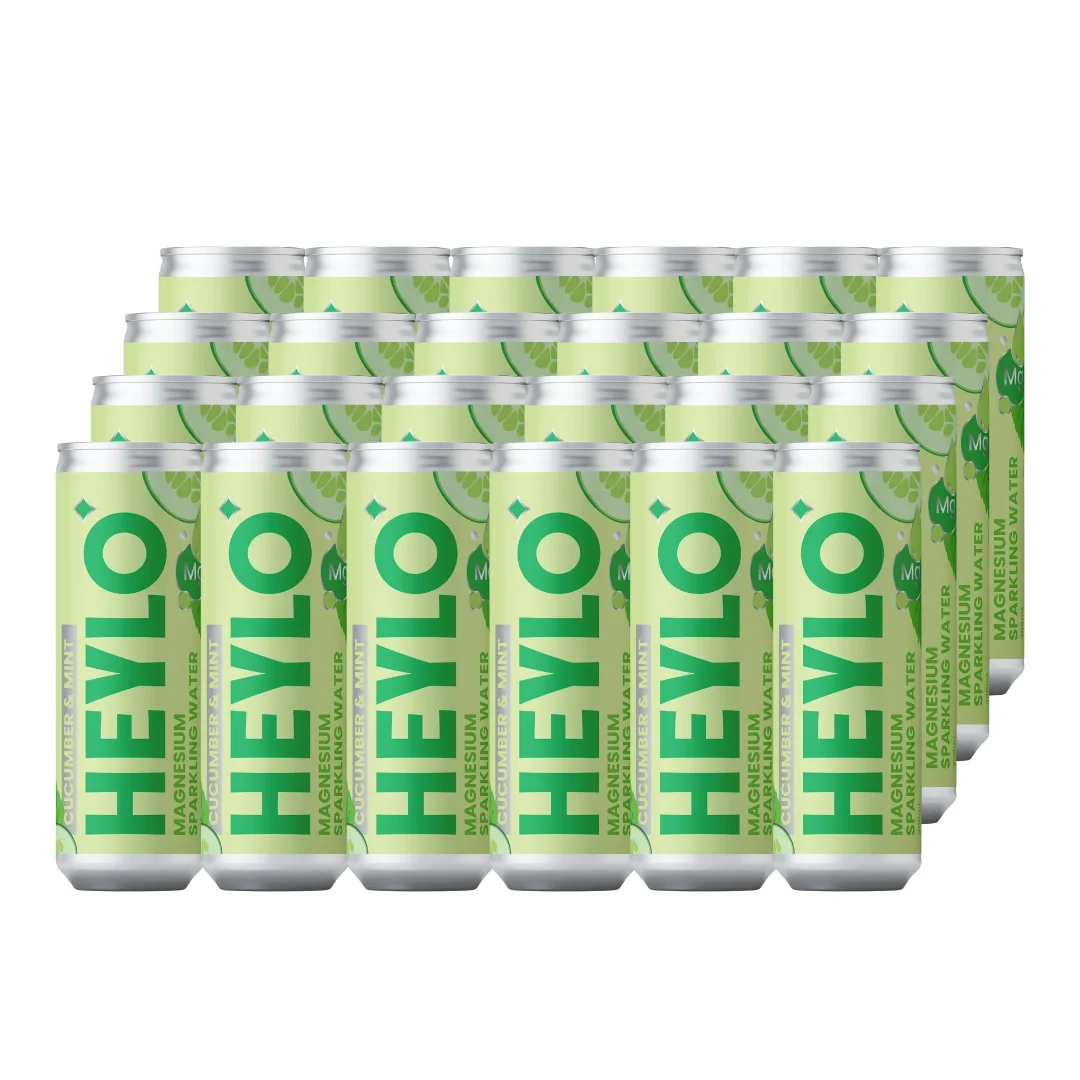Heylo Detox Cucumber & Mint Magnesium Sparkling Water 300ml – 24 Pack - Image 2