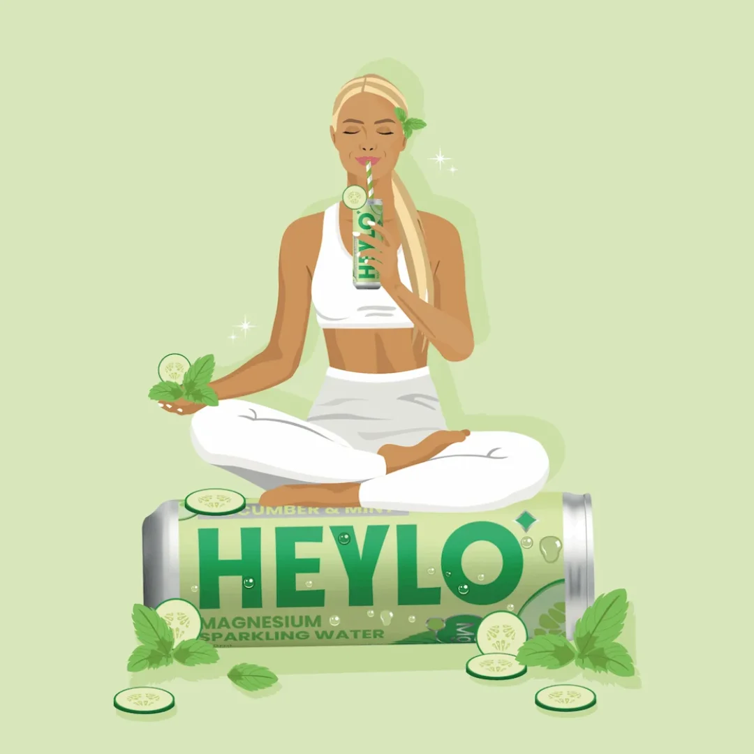 Heylo Detox Cucumber & Mint Magnesium Sparkling Water 300ml – 24 Pack - Image 7